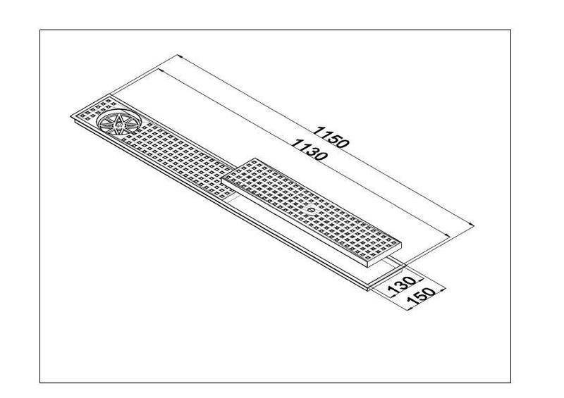 Каплесборник барный для пива (дренаж) 1150*150*20